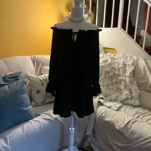 Bell sleeve shirt dress